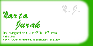 marta jurak business card